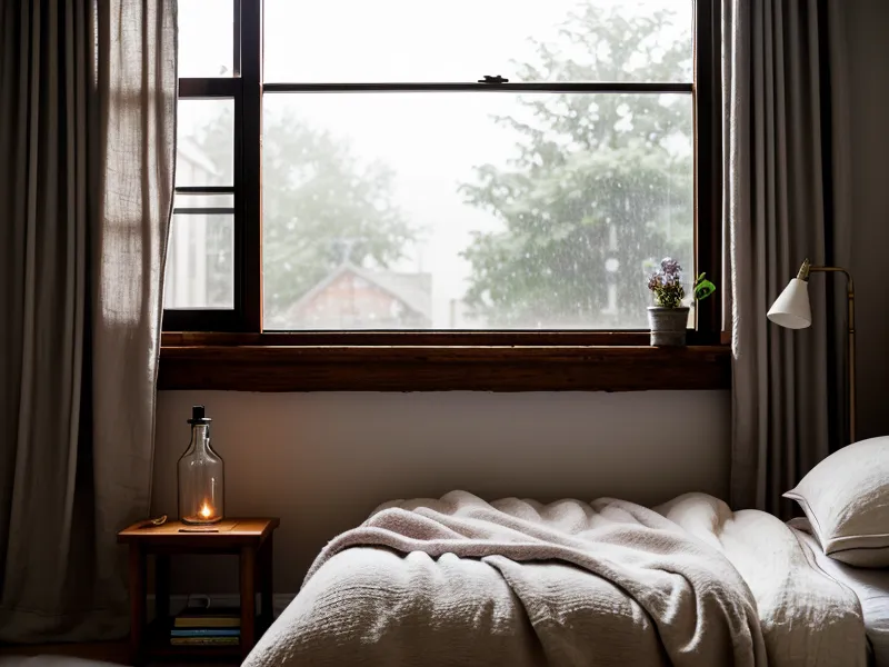 Ruhiges Schlafzimmer am Abend, Symbolbild für die getrennte Abendroutine von Manifesting Generator und Projektor