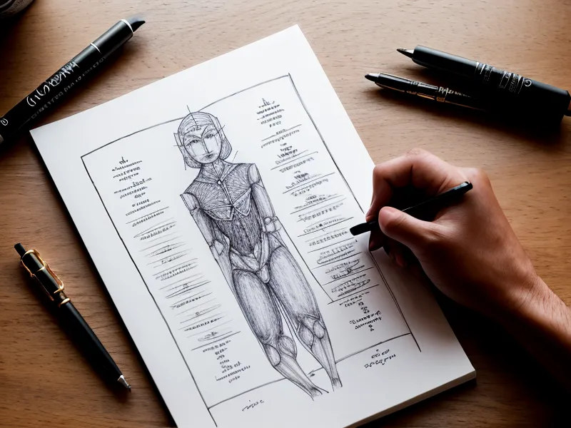 Handgezeichnete Human Design Grafik mit Mondknoten-Symbolen zur Beziehungs-Analyse zweier Charts