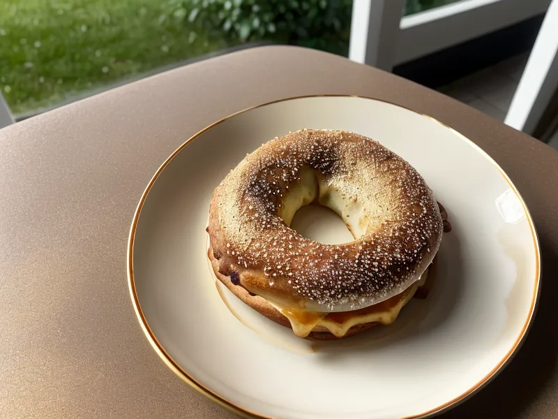 Franzbrötchen auf einem Teller am Fenster als Szene für kurze Alltagskommunikation zwischen Manifestierendem Generator und Projektor